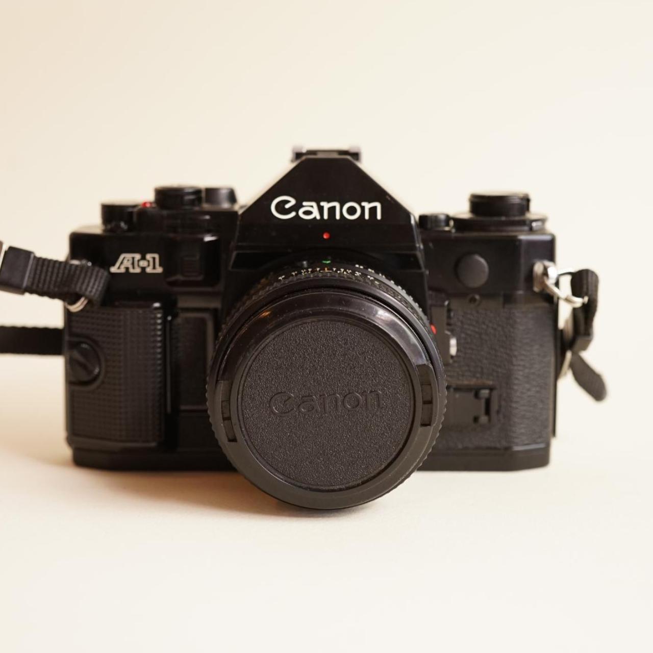 Canon A-1 35mm Film Camera w/ 50mm Lens | Tested & Working | Black