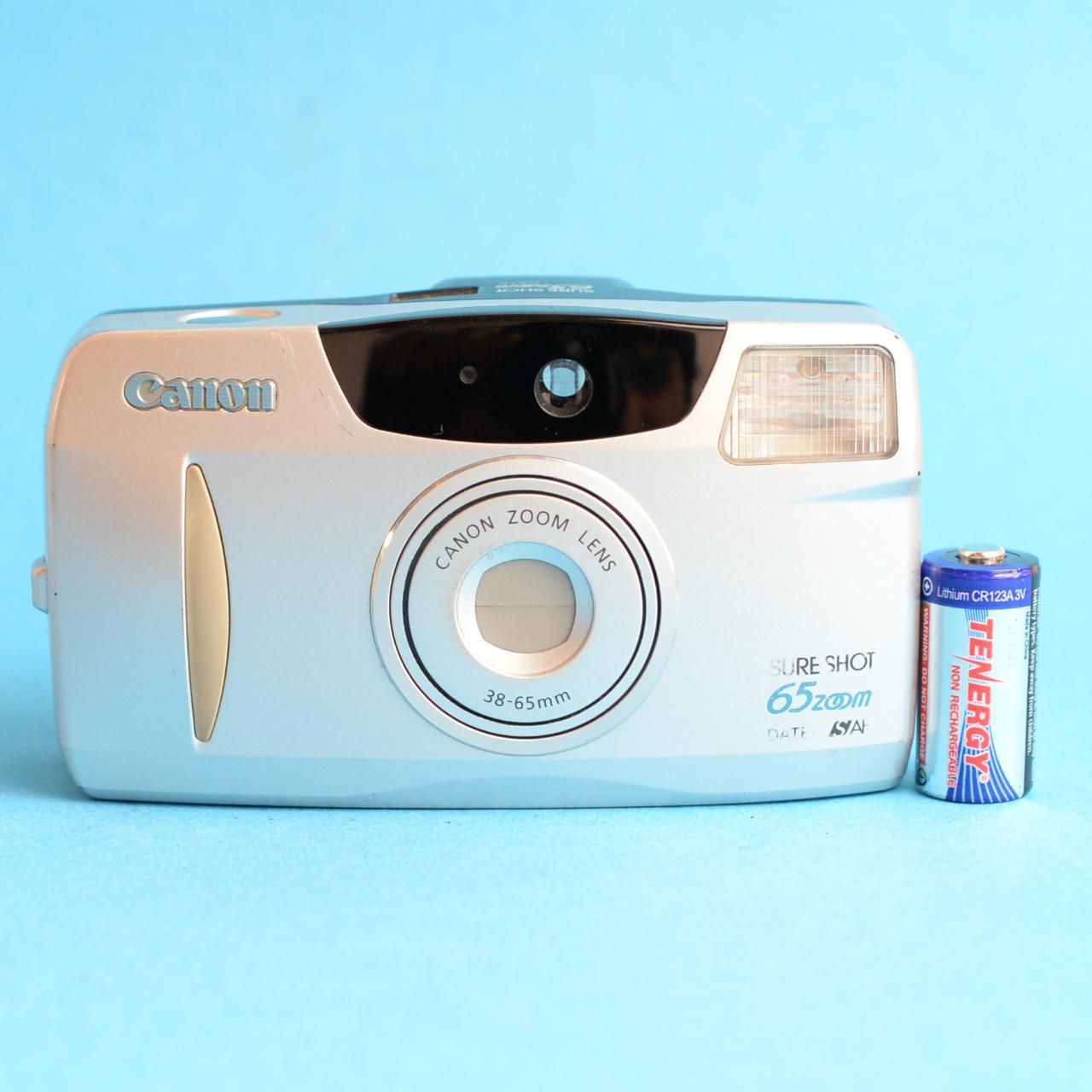Canon SureShot 65 Zoom Film Camera | 35mm Point & Shoot | Tested & Working | Silver