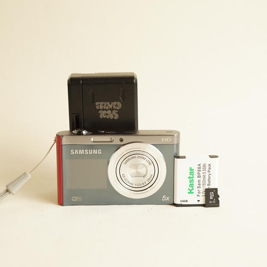 Samsung DV300F Digital Camera | 16MP | Tested & Working | Grey & Red