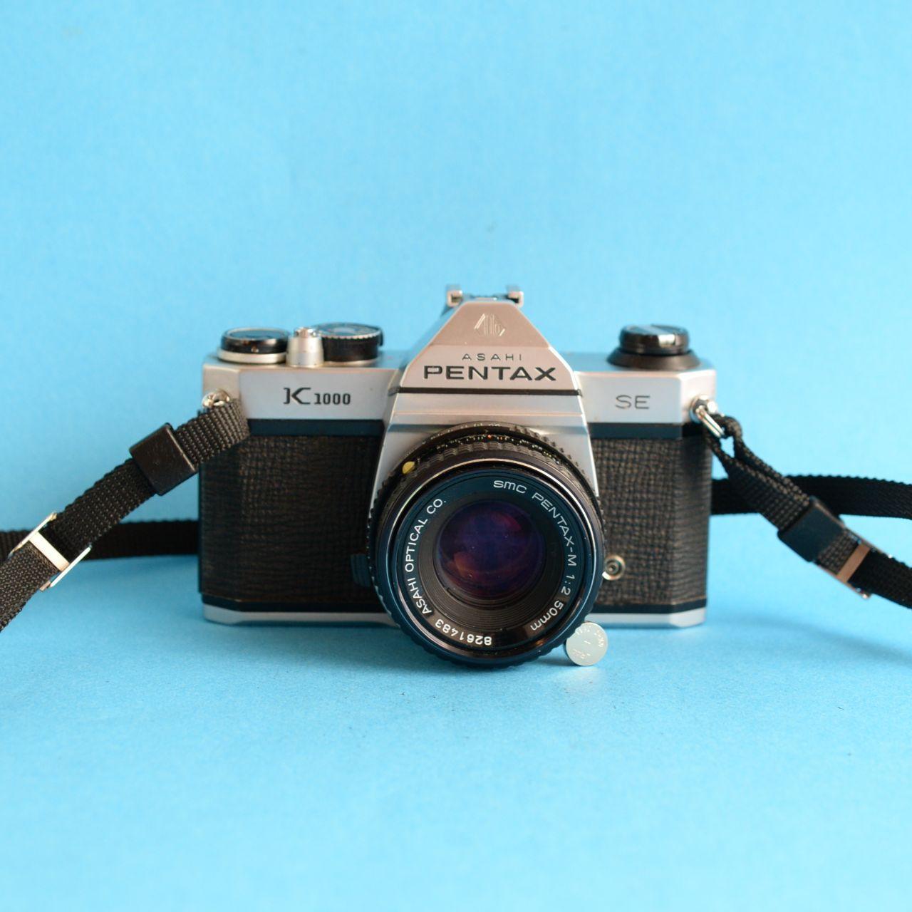 Pentax K1000 Film Camera | 35mm SLR | Tested & Working | Silver & Black