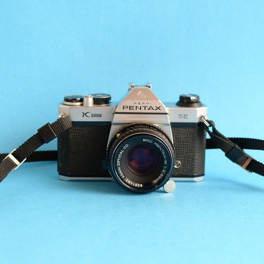 Pentax K1000 Film Camera | 35mm SLR | Tested & Working | Silver & Black