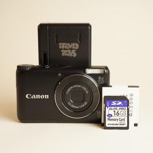 Canon PowerShot A2200 Digital Camera | 14.1MP | Tested & Working | Black