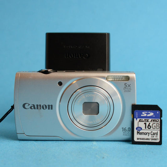 Canon PowerShot A2500 Digital Camera | 16MP | Tested & Working | Silver