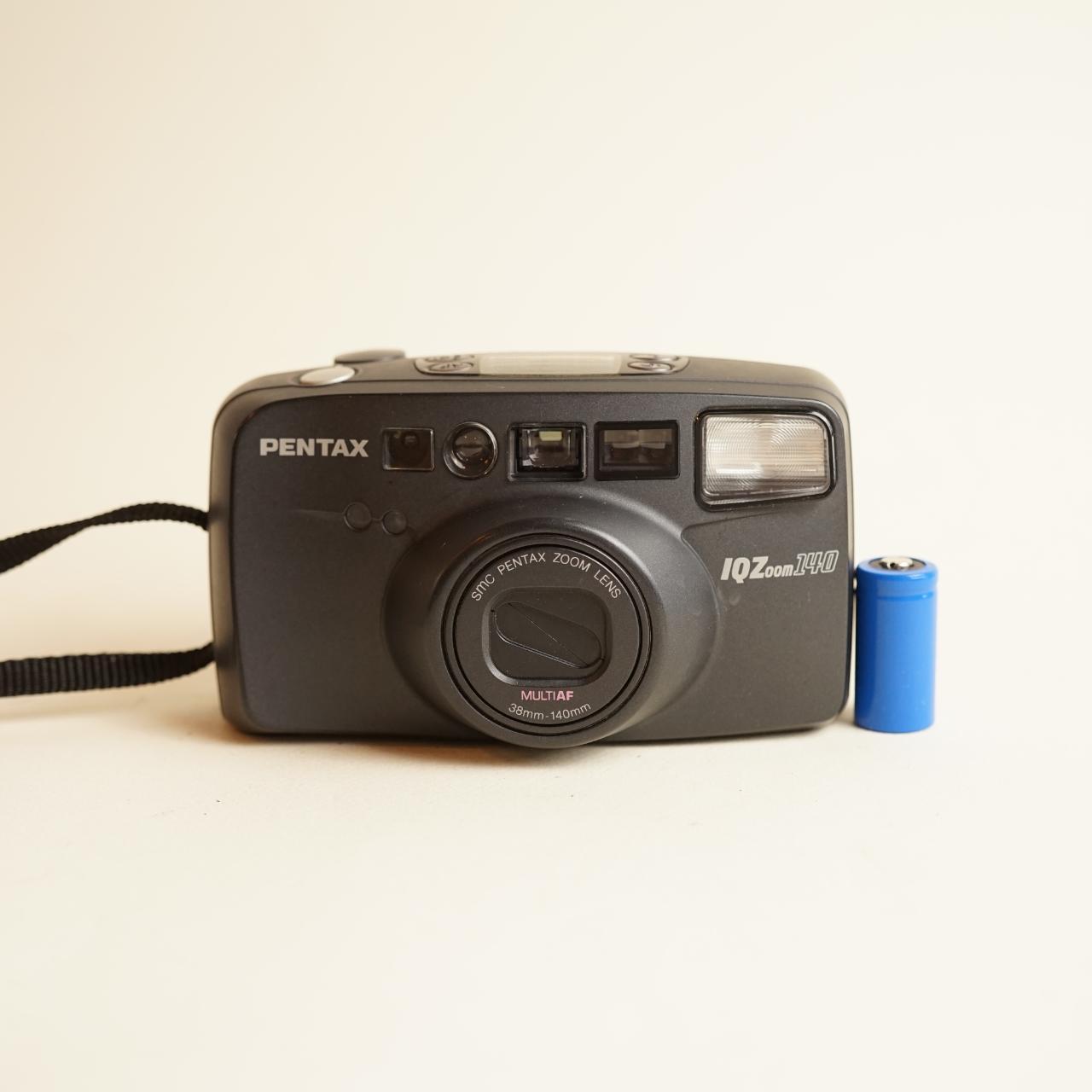 Pentax IQZoom 140 Film Camera | 35mm Point & Shoot | Tested & Working | Grey