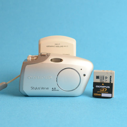 Olympus Stylus Verve Digital Camera | 4.0MP | Tested & Working | Silver