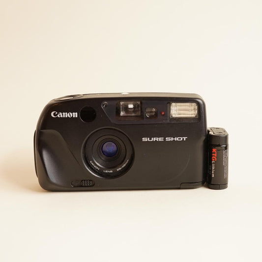 Canon Sure Shot Film Camera | 35mm Point & Shoot | Tested & Working | Black