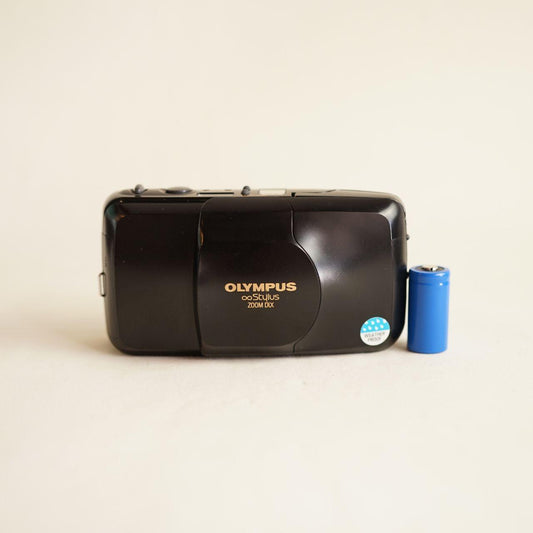 Olympus Infinity Stylus Zoom DLX Film Camera | 35mm Point & Shoot | Tested & Working | Black