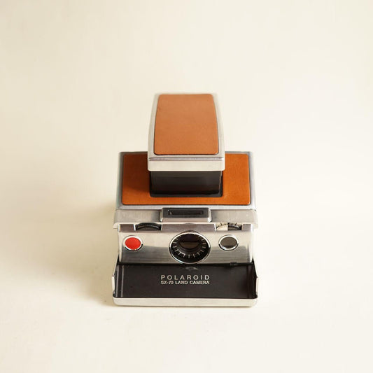 Polaroid SX-70 Land Camera | Tested & Working | Tan & Silver