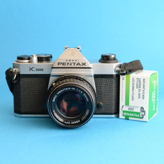 Pentax Asahi K1000 | 35mm SLR Film Camera | Silver