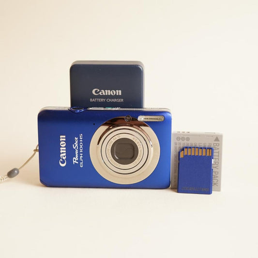 Canon PowerShot ELPH 100 HS Digital Camera | 12MP | Tested & Working | Blue