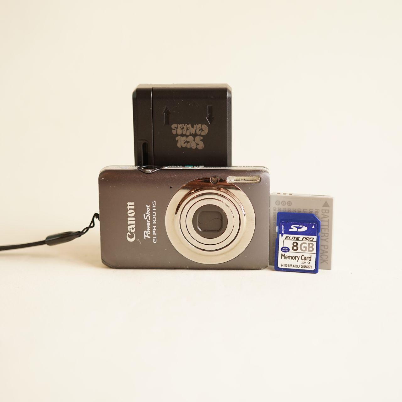 Canon PowerShot ELPH 100 HS Digital Camera | 12.1MP | Tested & Working | Silver