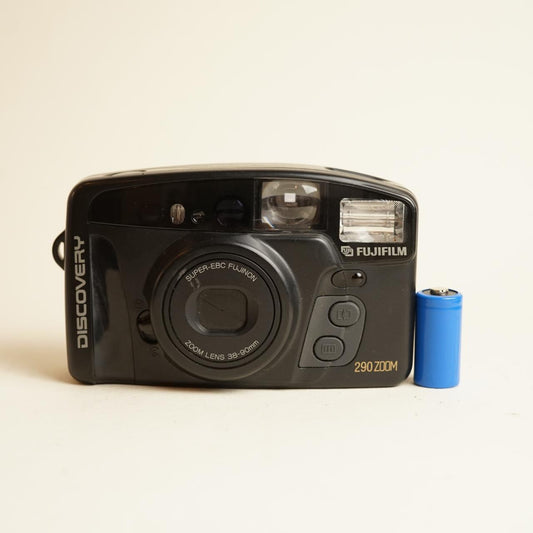 Fujifilm Discovery 290 Zoom Film Camera | 35mm Point & Shoot | Tested & Working | Black