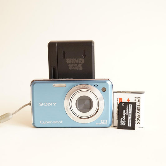 Sony CyberShot DSC-W220 Digital Camera | 12MP | Tested & Working | Blue