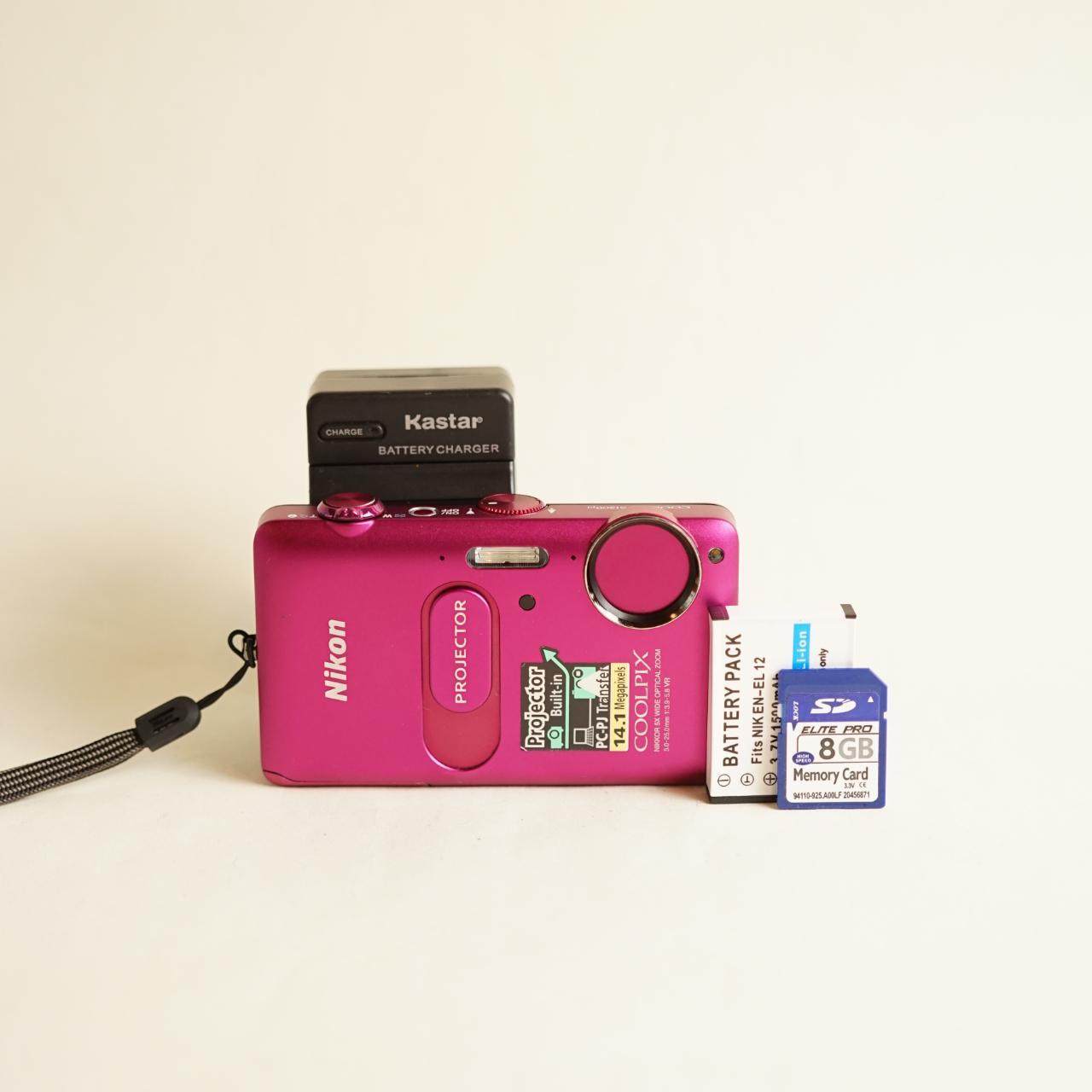 Nikon Coolpix S1200pj Digital Camera | 14.1MP | Tested & Working | Pink