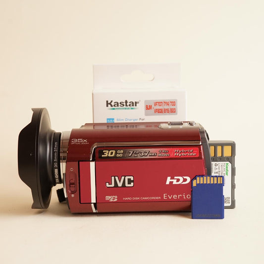 JVC Everio GZ-MG330RU Camcorder | HDD Video | Tested & Working | Red
