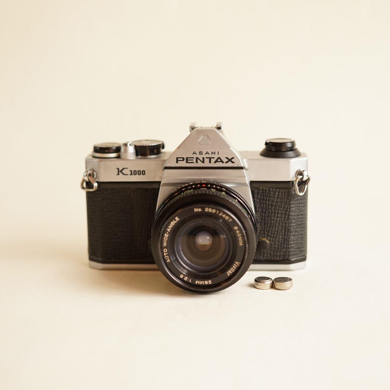 Asahi Pentax K1000 35mm SLR Film Camera | FULLY CLA'd | Tested & Working | Silver & Black