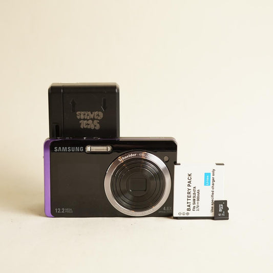 Samsung TL225 Digital Camera | 12MP | Read Description | Black w/ Purple Trim