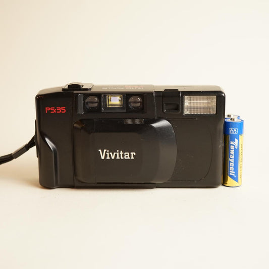 Vivitar PS:35 Film Camera | 35mm Point & Shoot | Tested & Working | Black