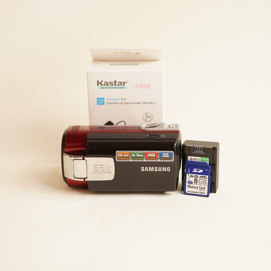 Samsung SMX-F44RN Camcorder | SD Flash Memory | Tested & Working | Red