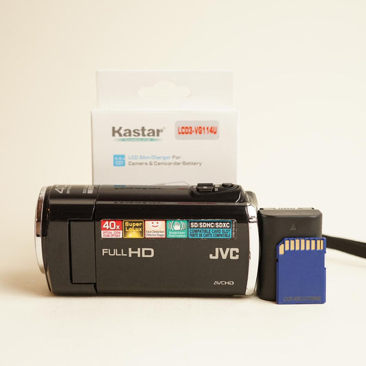 JVC Everio GZ-E10BU Digital Camcorder | HD Video | Tested & Working | Black