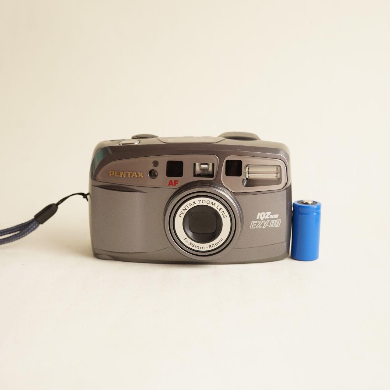 Pentax IQZoom EZY-80 Film Camera | 35mm Point & Shoot | Tested & Working | Grey