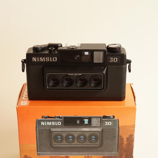 Nimslo 3D Film Camera | 35mm Point & Shoot | Tested & Working | Black