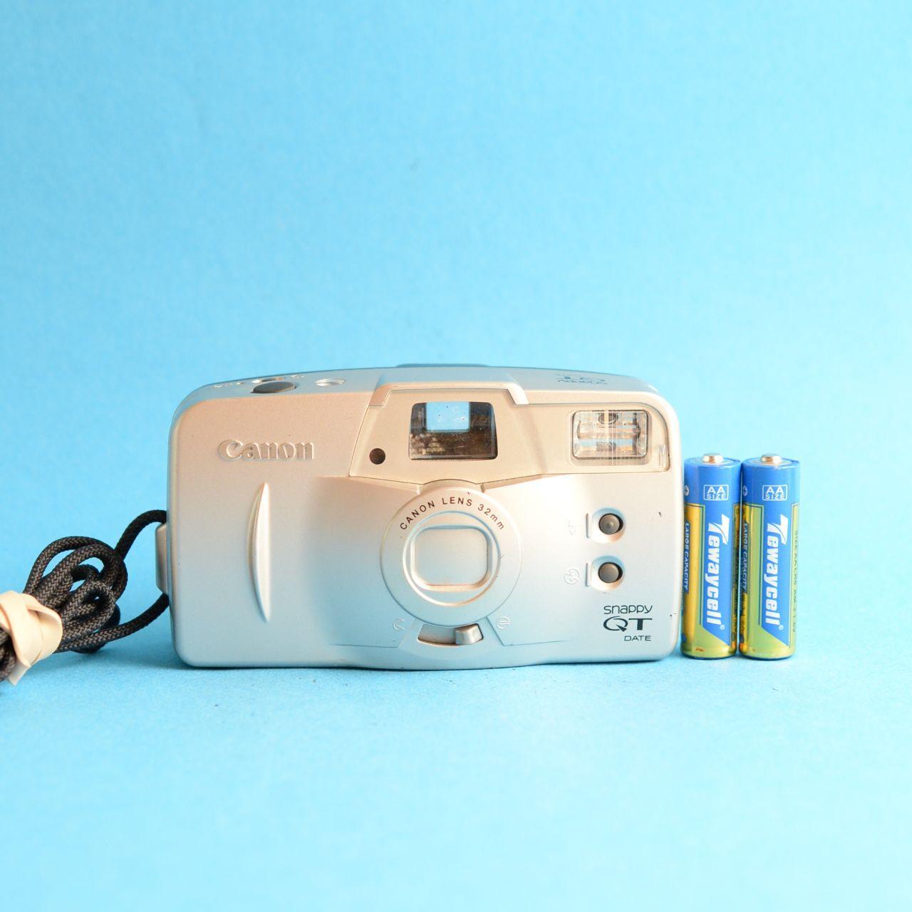 Canon Snappy QT Film Camera | 35mm Point & Shoot | Tested & Working | Silver