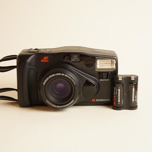 Chinon Auto 6001 Film Camera | 35mm Point & Shoot | Tested & Working | Black