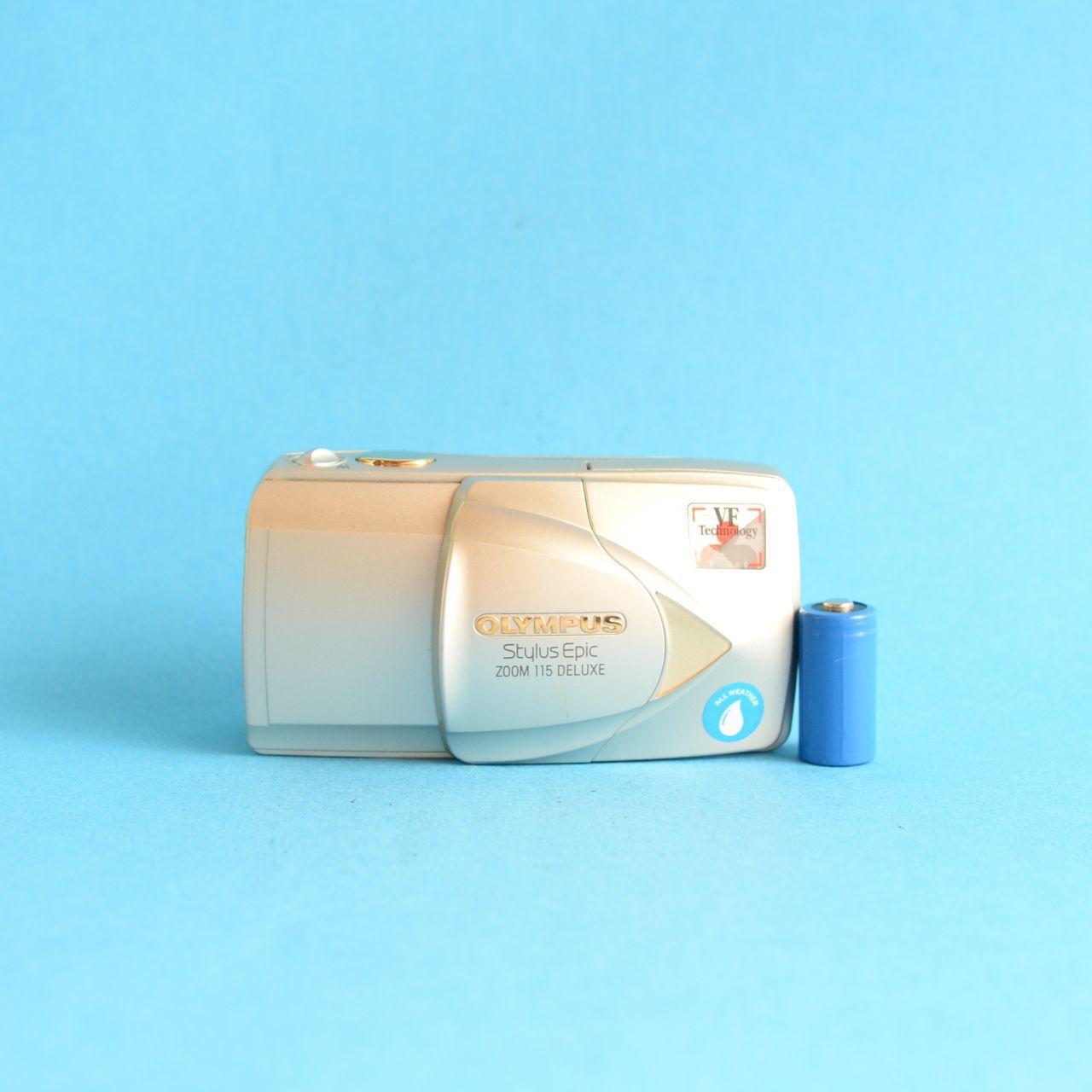 Olympus Stylus Epic Zoom 115 Deluxe Film Camera | 35mm Point & Shoot | Tested & Working | Gold