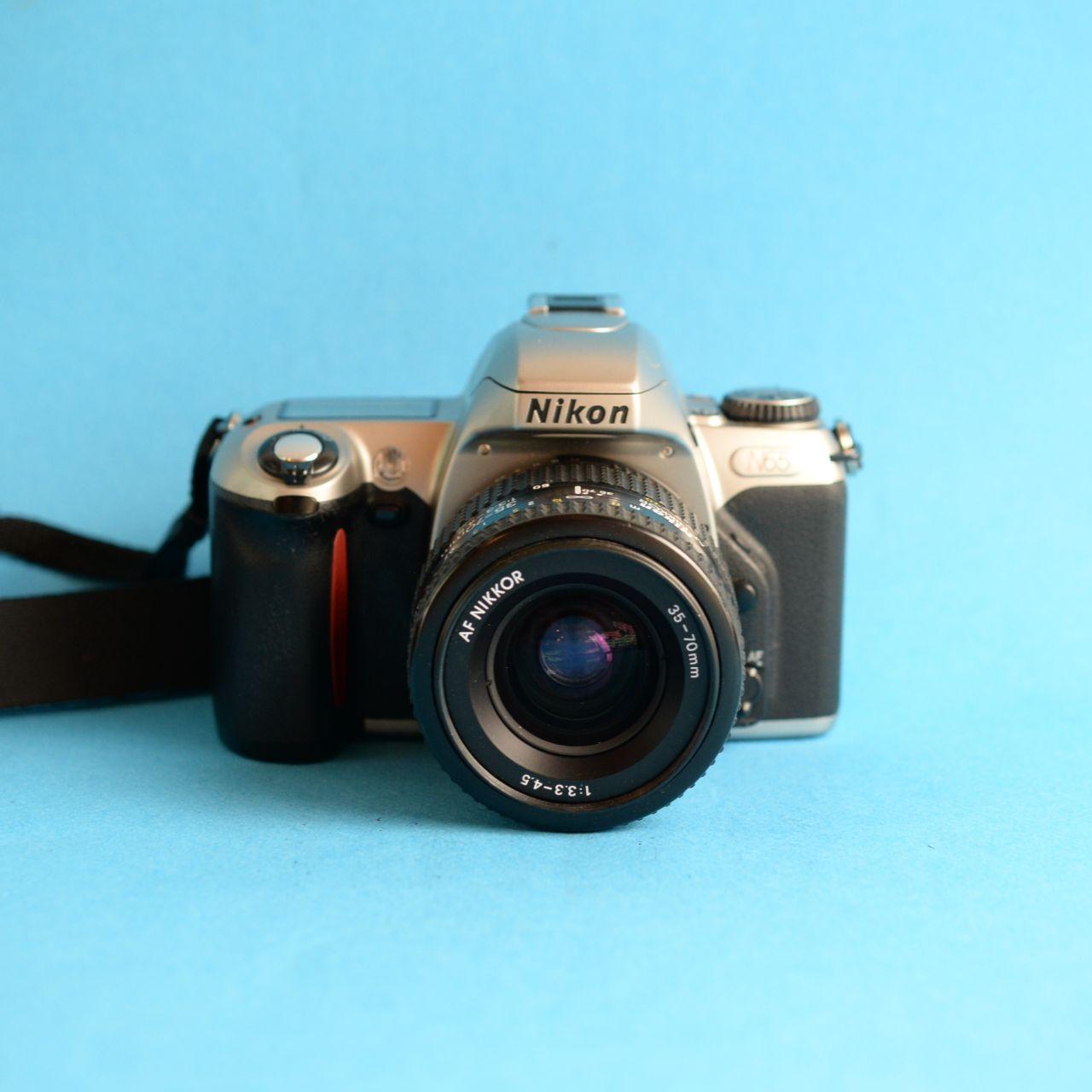 Nikon N65 Film Camera | 35mm SLR | Tested & Working | Silver & Black