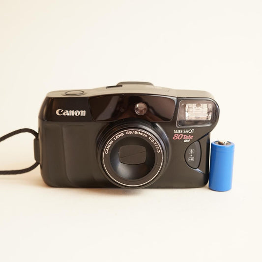 Canon SureShot 80 Tele Film Camera | 35mm Point & Shoot | Tested & Working | Black