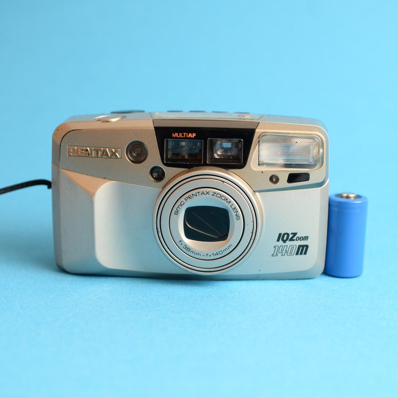 Pentax IQZoom 140M | 35mm Point & Shoot Film Camera | Tested & Working | Black & Silver