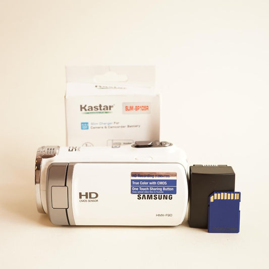 Samsung HMX-F90 Digital Camcorder | Tested & Working | White