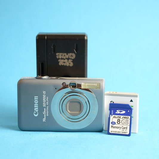 Canon PowerShot SD1200 IS Digital Camera | 10MP | Tested & Working | Grey