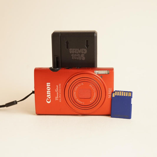 Canon PowerShot ELPH 110 HS Digital Camera | 16.1MP | Tested & Working | Orange