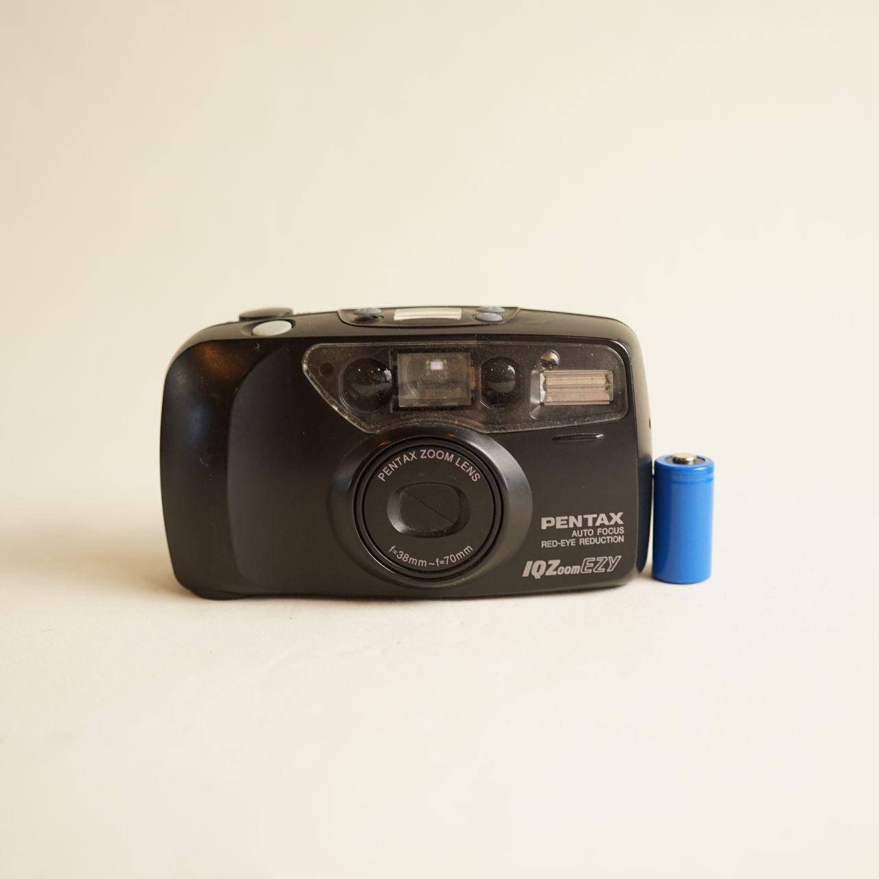 Pentax IQZoom EZY Film Camera | 35mm Point & Shoot | Tested & Working | Black