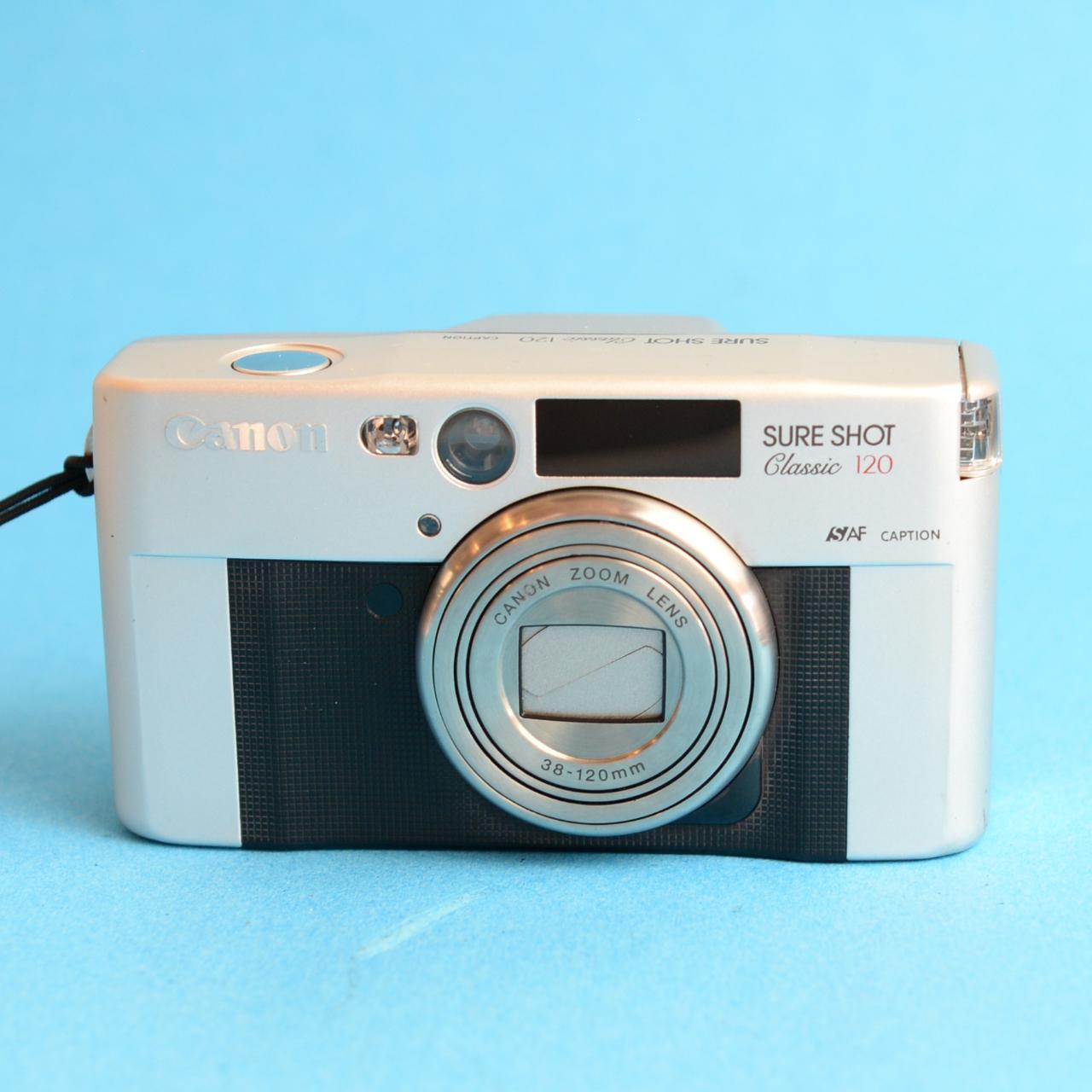 Canon SureShot Classic 120 Film Camera | 35mm Point & Shoot | Tested & Working | Silver