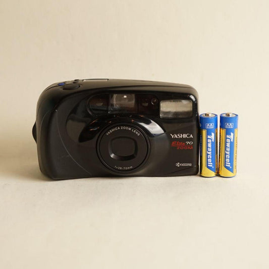 Yashica Elite 70 Zoom Film Camera | 35mm Point & Shoot | Tested & Working | Black