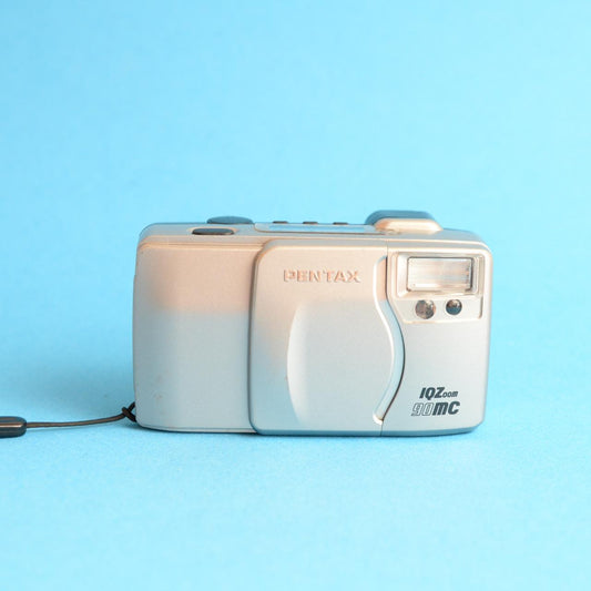 Pentax IQZoom 90MC Film Camera | 35mm Point & Shoot | Tested & Working | Silver