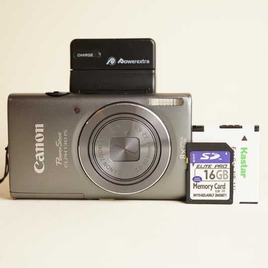 Canon PowerShot ELPH 130 IS Digital Camera | 16MP | Test & Working | Silver