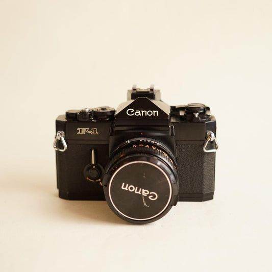 Canon F-1 | FULLY CLA'D | 35mm SLR Film Camera | Tested & Working | Black