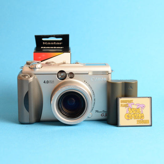 Canon PowerShot G3 Digital Camera | 4MP | Tested & Working | Silver