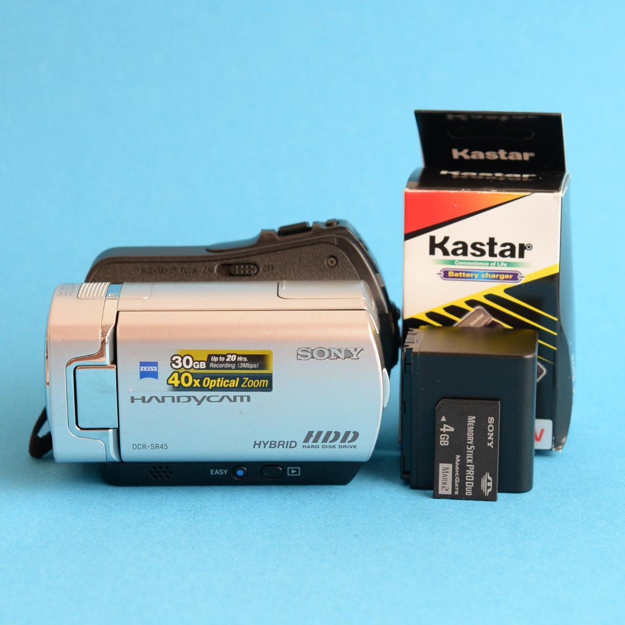 Sony Handycam DCR-SR45 Camcorder | HDD Video | Tested & Working | Silver