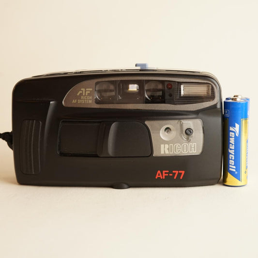 Ricoh AF-77 | 35mm Point & Shoot Film Camera | Tested & Working | Black