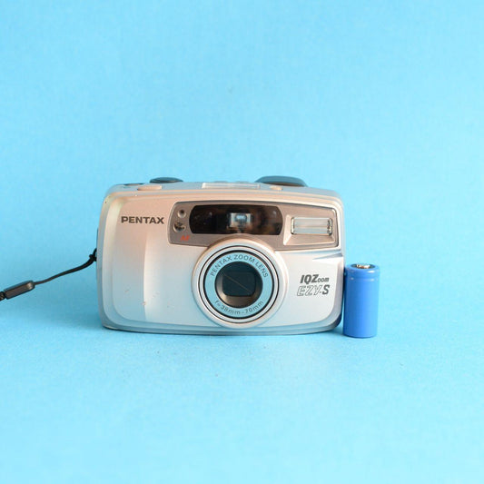 Pentax IQZoom EZY-S Film Camera | 35mm Point & Shoot | Tested & Working | Silver