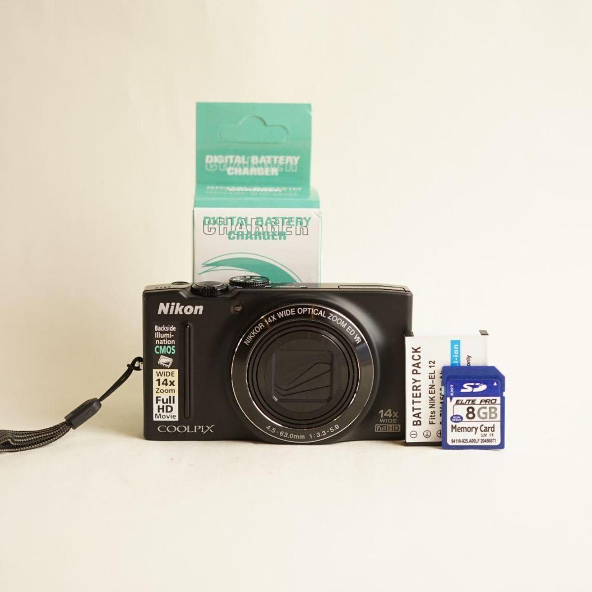 Nikon Coolpix S8200 Digital Camera | 16.1MP | Tested & Working | Black