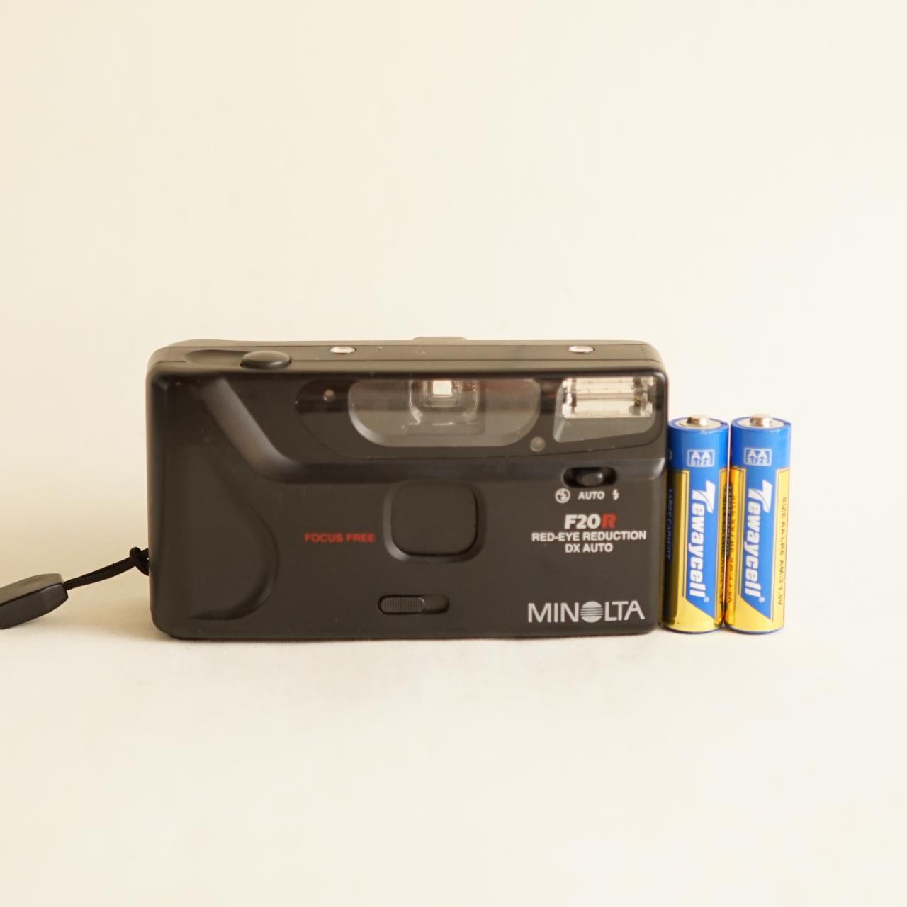 Minolta F20R Film Camera | 35mm Point & Shoot | Tested & Working | Black