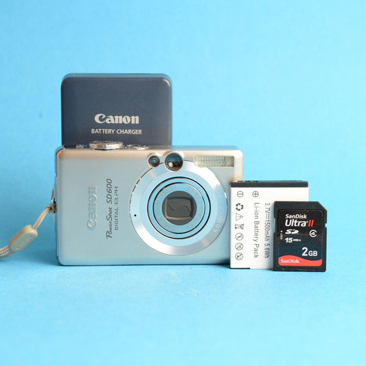 Canon PowerShot SD600 Digital Camera | 6.0MP | Tested & Working w/Warranty | Silver