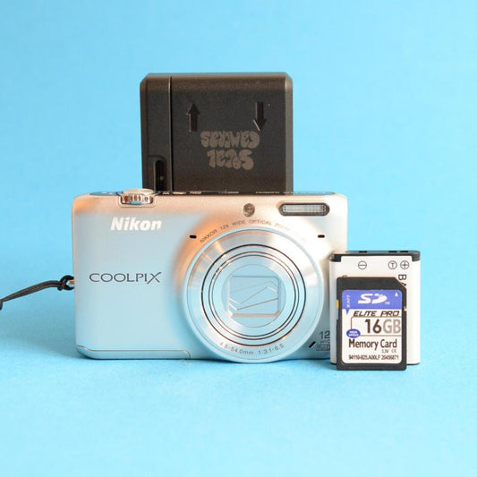 Nikon Coolpix S6500 Digital Camera | 16MP | Tested & Working | Silver