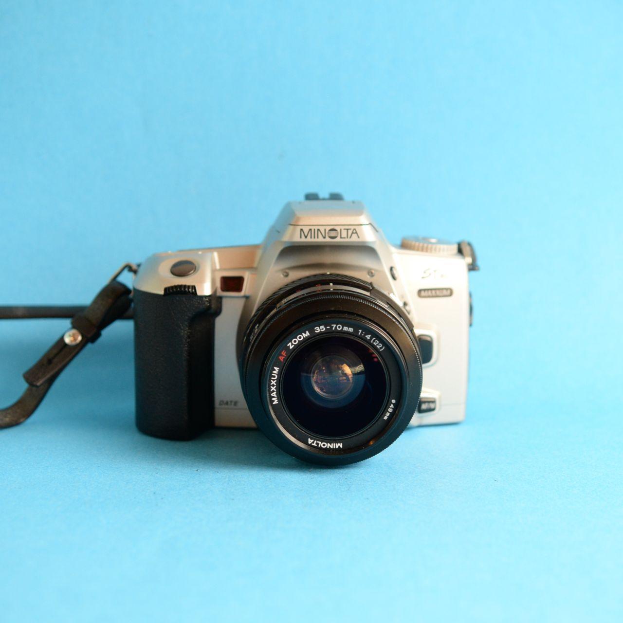 Minolta Maxxum STsi Film Camera with Minolta 35–70mm Lens | 35mm SLR | Tested & Working | Silver & Black